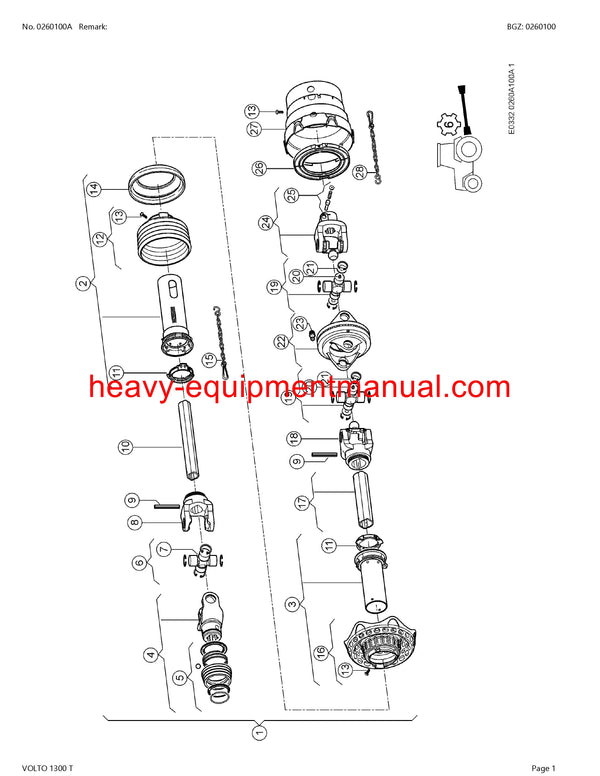 CLAAS VOLTO 1300 T TEDDER PARTS CATALOG MANUAL