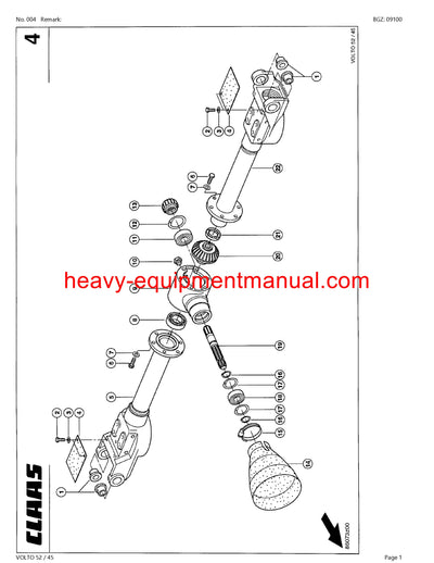 PDF Claas 52/ 45 Volto Tedder Parts Manual