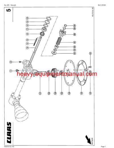 PDF Claas 52/ 45 Volto Tedder Parts Manual