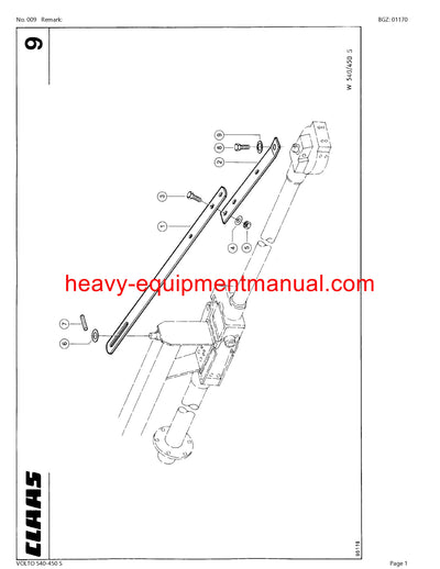 Download Claas Challenger 85 E Tractor Parts Catalog Manual SN 79600001 - 79699999