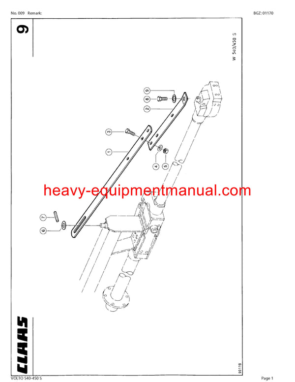 Download Claas Challenger 85 E Tractor Parts Catalog Manual SN 79600001 - 79699999