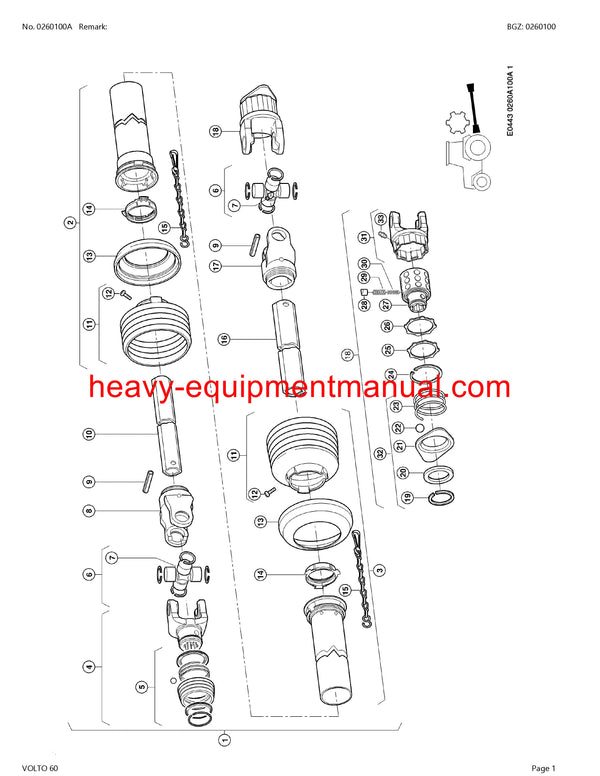 PDF Claas 60 V Volto Tedder Parts Manual