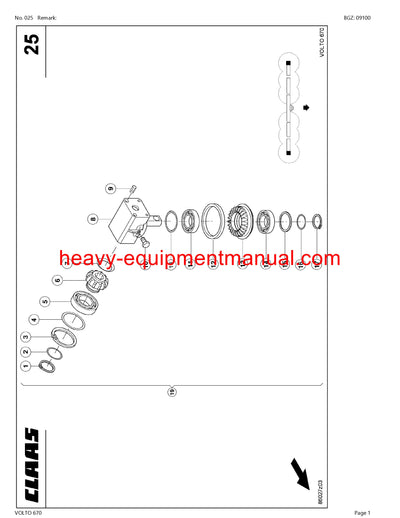 PDF Claas 670 Volto Tedder Parts Manual Download