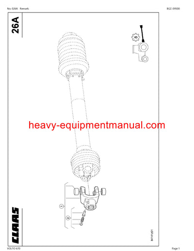 CLAAS VOLTO 670 TEDDER PARTS CATALOG MANUAL 