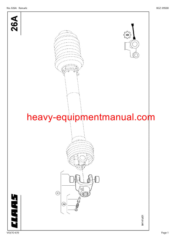 CLAAS VOLTO 670 TEDDER PARTS CATALOG MANUAL 