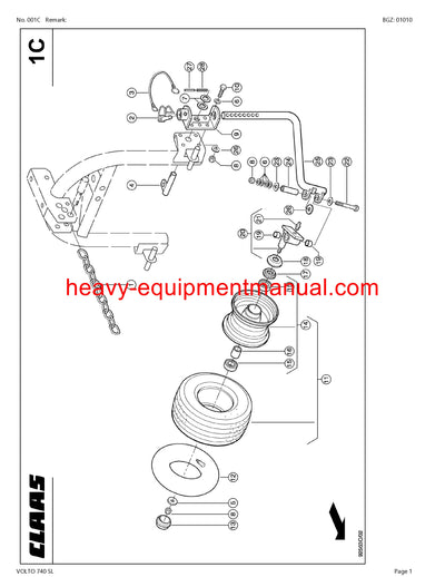 PDF Claas 740 SL Volto Tedder Parts Manual Download
