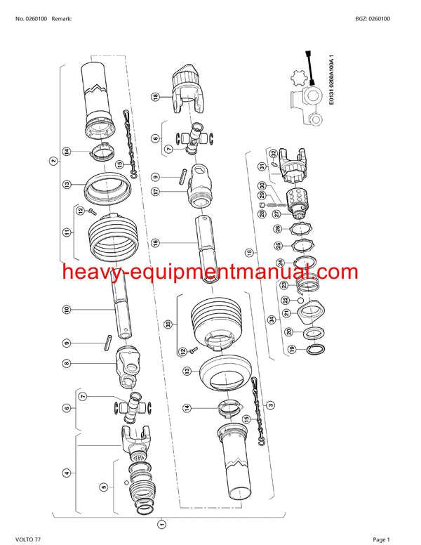 PDF Claas 77 Volto Tedder Parts Manual