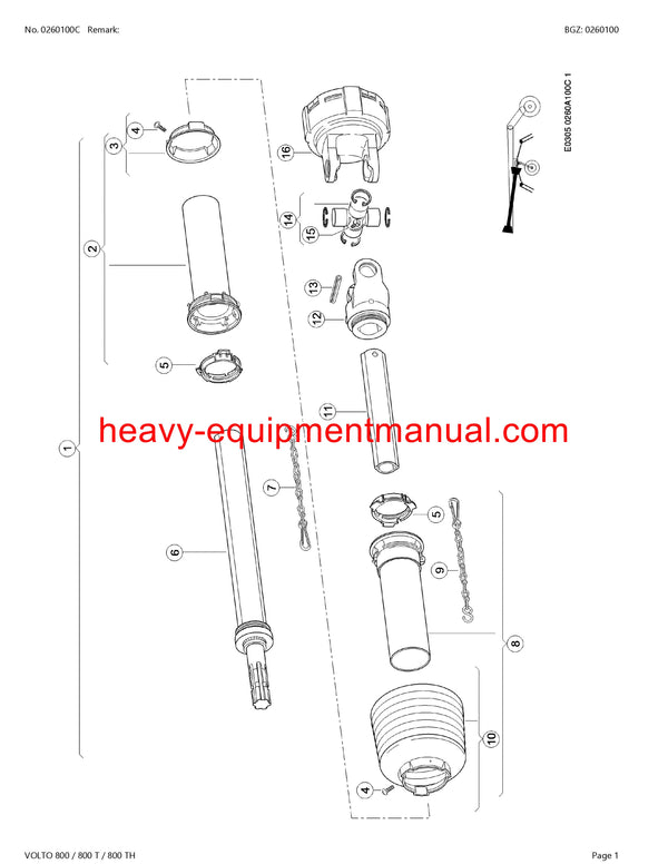 PDF Claas 800, 800T, 800TH Volto Tedder Parts Manual Download