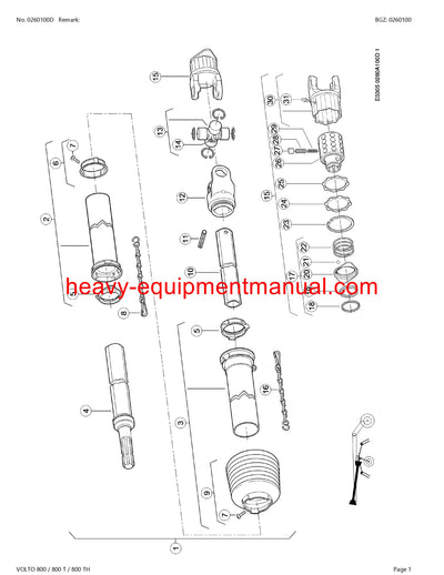CLAAS VOLTO 800 800T 800TH TEDDER PARTS CATALOG MANUAL 