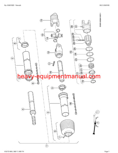 PDF Claas 800, 800T, 800TH Volto Tedder Parts Manual Download