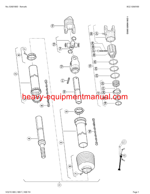 PDF Claas 800, 800T, 800TH Volto Tedder Parts Manual Download
