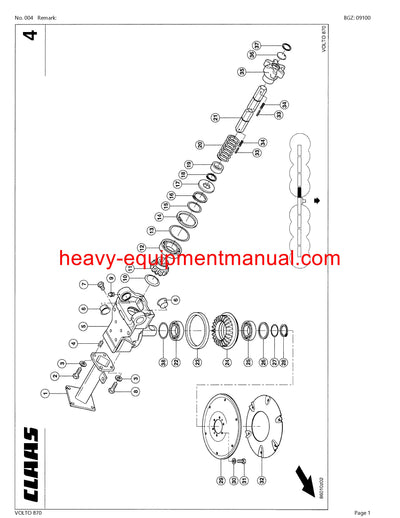 PDF Claas 870 Volto Tedder Parts Manual Download