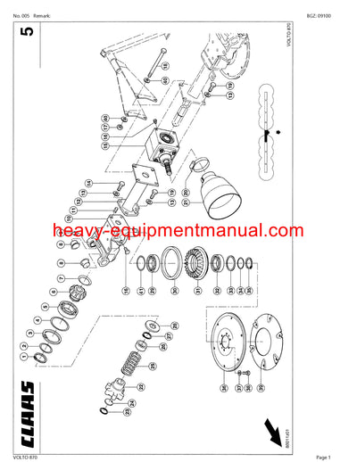 PDF Claas 870 Volto Tedder Parts Manual Download