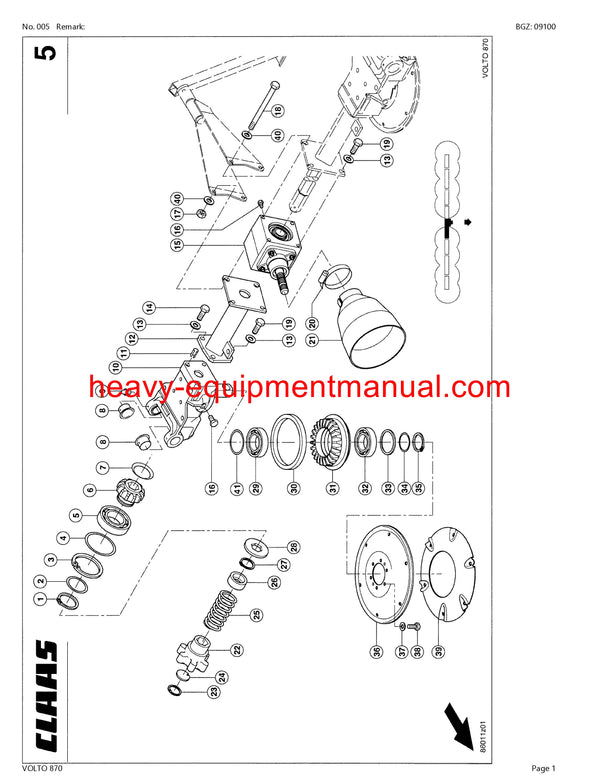PDF Claas 870 Volto Tedder Parts Manual Download