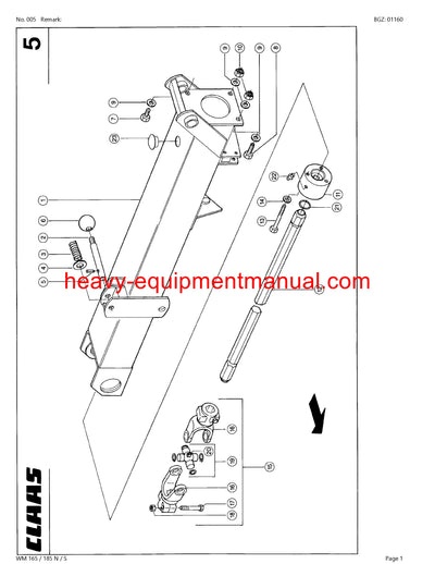 PDF Claas WM 165/ 185 N S Mower Parts Manual Download