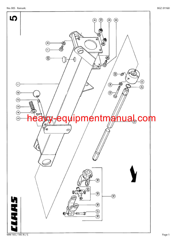 PDF Claas WM 165/ 185 N S Mower Parts Manual Download