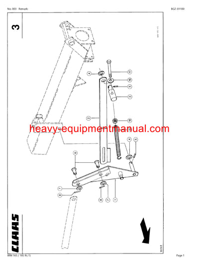 PDF Claas WM 165/ 185 N S Mower Parts Manual Download