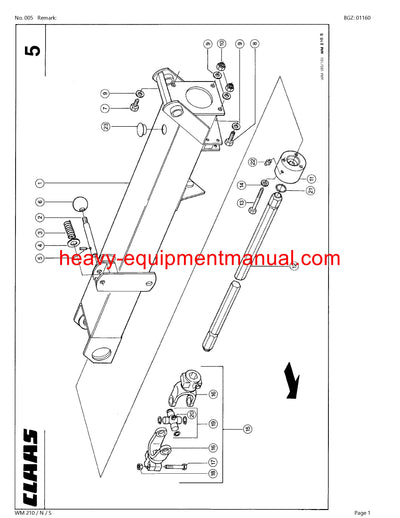 Claas Wm 210 N S Mower Parts Manual