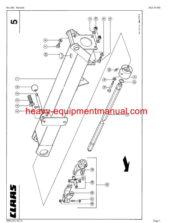 PDF Claas WM 210 N S Mower Parts Manual Download