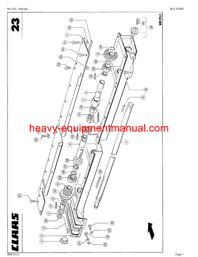 Claas Wm 275 C Parts Manual