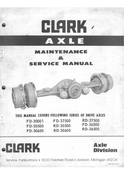 Clark FD-RD Drive Axles Maintenance And Service Manual - PDF Download