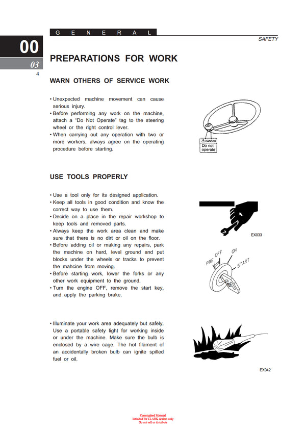 Clark CMP 15-20 D S L (SM-710) Forklift Service Repair Manual - PDF Download