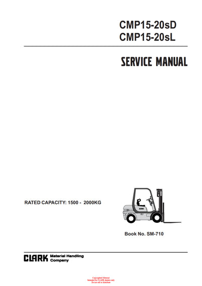 Clark CMP 15-20 D S L (SM-710) Forklift Service Repair Manual - PDF Download