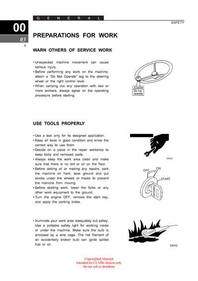 Clark CMP 20-30 D L G SF 20-30 D L G (SM-711) Forklift Service Repair Manual - PDF Download