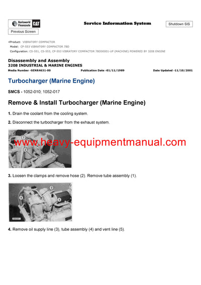 Download Caterpillar CP-553 VIBRATORY COMPACTOR Service Repair Manual 7BD
