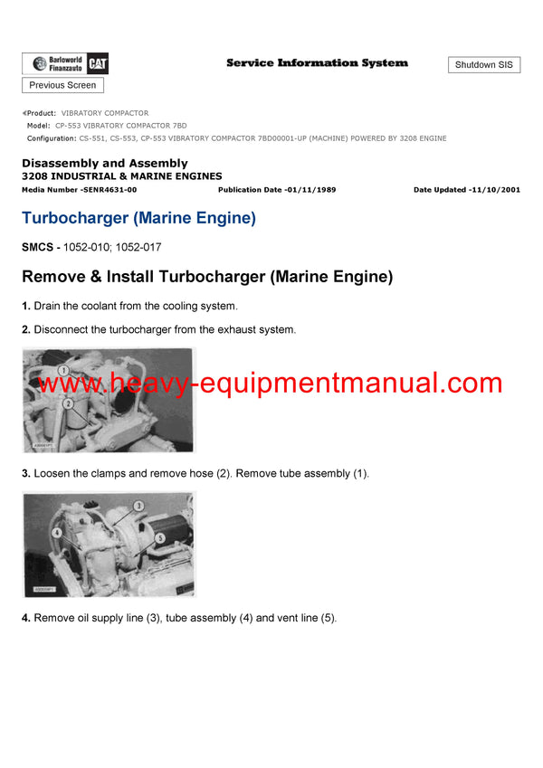 Download Caterpillar CP-553 VIBRATORY COMPACTOR Service Repair Manual 7BD
