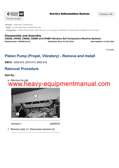 DOWNLOAD CATERPILLAR CP-56B VIBRATORY COMPACTOR SERVICE REPAIR MANUAL M5P