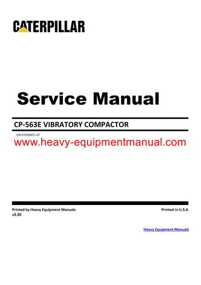 Download Caterpillar CP-573E VIBRATORY COMPACTOR Service Repair Manual ASY