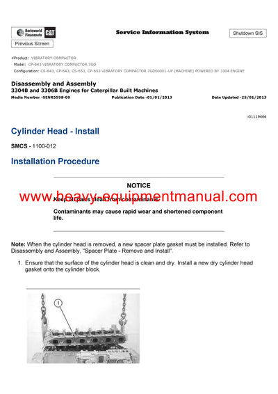 Download Caterpillar CP-643 VIBRATORY COMPACTOR Service Repair Manual 7GD