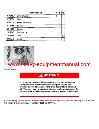Download Caterpillar CS-323 VIBRATORY COMPACTOR Service Repair Manual 1TM