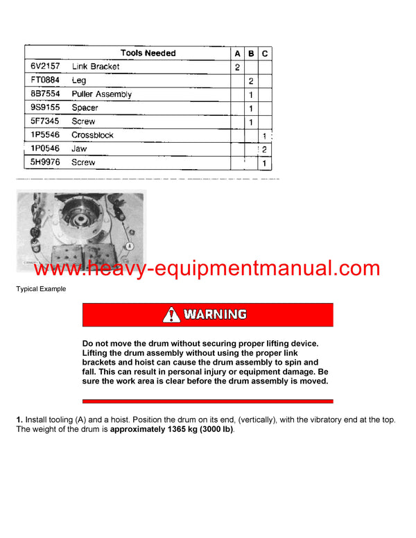 DOWNLOAD CATERPILLAR CS-323 VIBRATORY COMPACTOR SERVICE REPAIR MANUAL 1TM