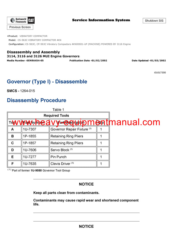 Download Caterpillar CS-563C VIBRATORY COMPACTOR Service Repair Manual 4KN