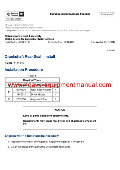 DOWNLOAD CATERPILLAR CS-573E VIBRATORY COMPACTOR SERVICE REPAIR MANUAL CNN
