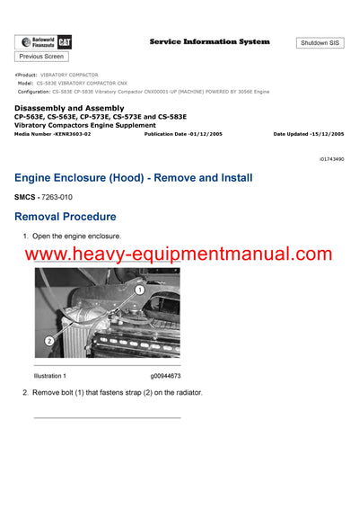 DOWNLOAD CATERPILLAR CS-583E VIBRATORY COMPACTOR SERVICE REPAIR MANUAL CNX