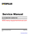 Download Caterpillar CS-74 VIBRATORY COMPACTOR Service Repair Manual C8S