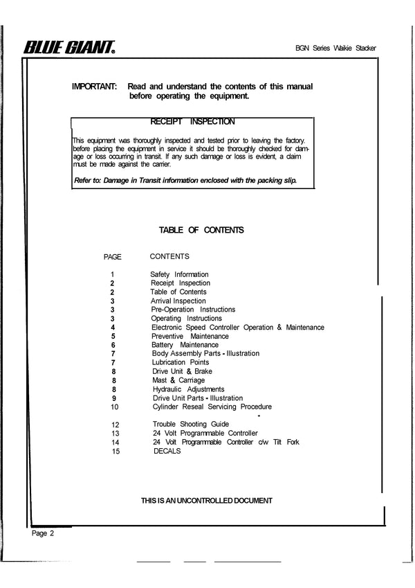 Clark CS 15 20 (SPM-630) Forklift Service and Parts Manual - PDF Download