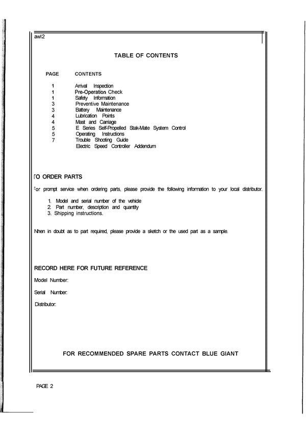 Clark CSP 15 (SPM-625) Forklift Service and Parts Manual - PDF Download