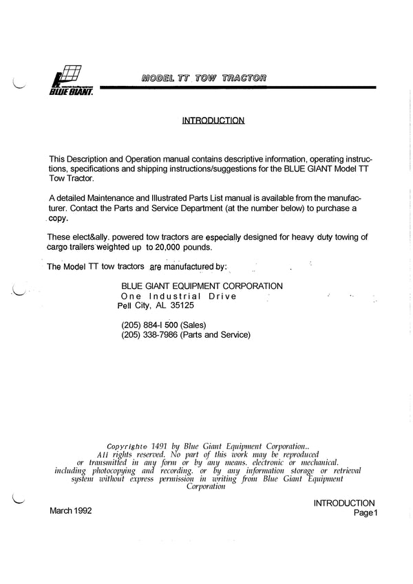 Clark CTT 7 (SPM-641) Forklift Service and Parts Manual - PDF Download