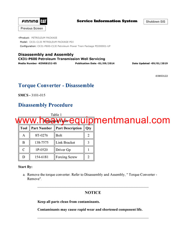 Download Caterpillar CX31-C13I PETROLEUM PACKAGE Service Repair Manual PDJ