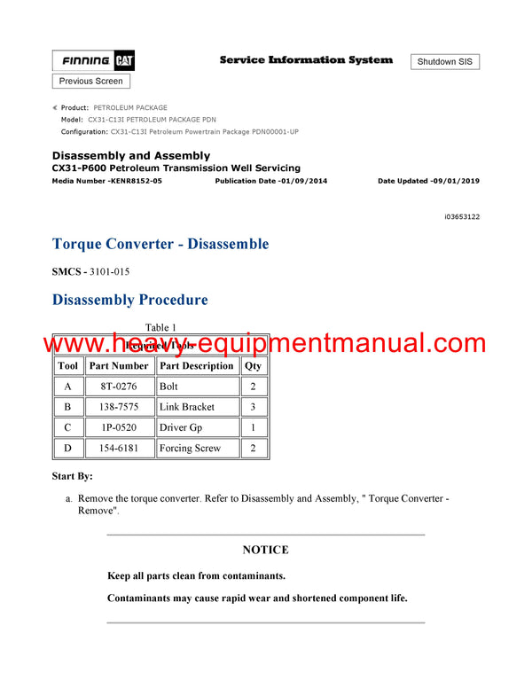 Download Caterpillar CX31-C13I PETROLEUM PACKAGE Service Repair Manual PDN