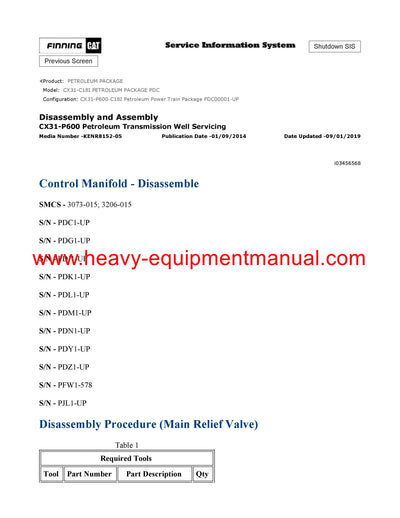 Download Caterpillar CX31-C18I PETROLEUM PACKAGE Service Repair Manual PDC