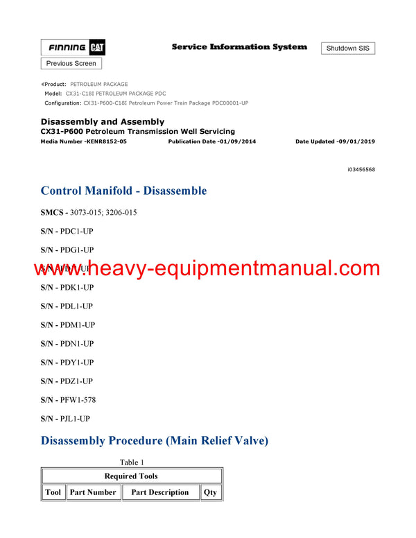 DOWNLOAD CATERPILLAR CX31-C18I PETROLEUM PACKAGE SERVICE REPAIR MANUAL PDC