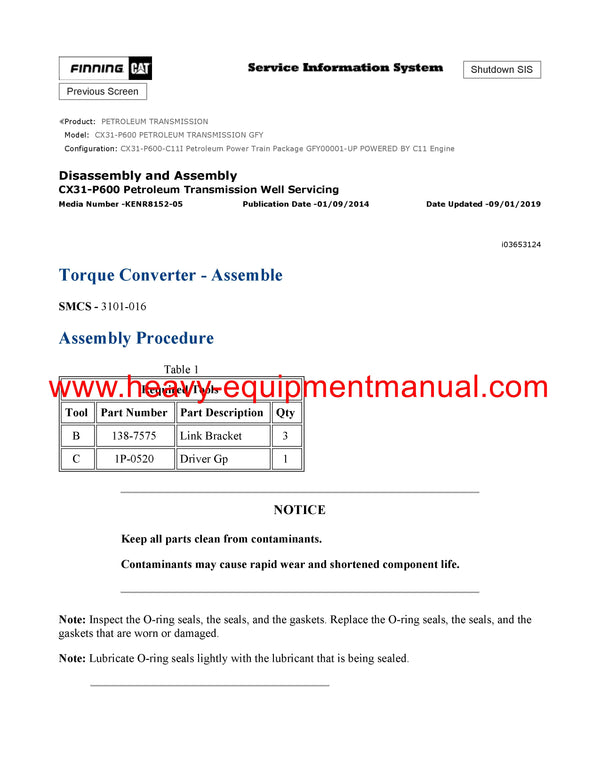 DOWNLOAD CATERPILLAR CX31-P600 PETROLEUM TRANSMISSION SERVICE REPAIR MANUAL GFY