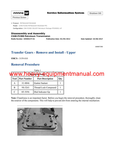 DOWNLOAD CATERPILLAR CX48-P2300 PETROLEUM PACKAGE SERVICE REPAIR MANUAL PFX