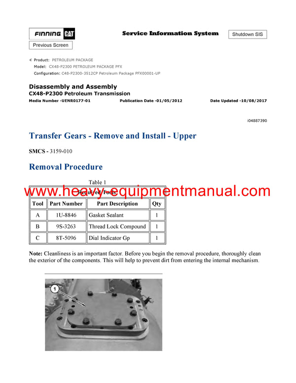 DOWNLOAD CATERPILLAR CX48-P2300 PETROLEUM PACKAGE SERVICE REPAIR MANUAL PFX