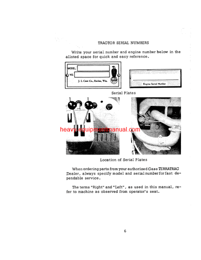 Download Case 1000C Crawler Serial Number 7101201 - 7103000 Operator Manual (9-222)